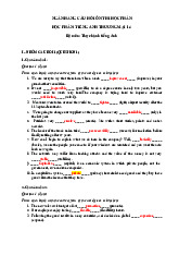 Đề cương Ôn Thi Học Phần: Tiếng Anh Thương Mại 1.4 | Trường Đại học Thương Mại