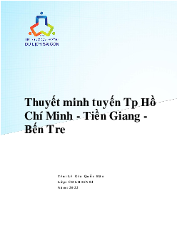 Thuyết minh tuyến TP HCM- Bến Tre-Tiền Giang
