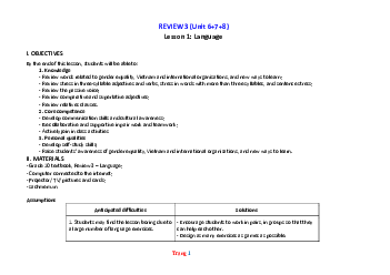 Giáo án Tiếng Anh 10 global Review 3