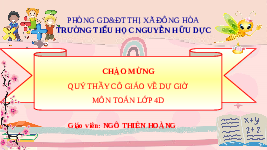 Giáo án điện tử Toán 4 Cánh diều: Em đã ôn những gì đã học (tiết 1)