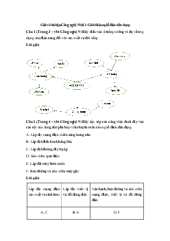 Giải vở bài tập Công nghệ 9 bài 1