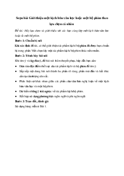 Giới thiệu một kịch bản văn học hoặc một bộ phim theo lựa chọn cá nhân | Soạn văn 11 Chân trời sáng tạo