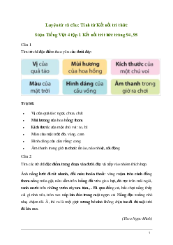 Soạn bài Luyện từ và câu: Tính từ | kết nối tri thức