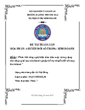 Chuyển Đổi Số Với Điện Toán Đám Mây | Bài thảo luận chuyển đổi số trong kinh doanh