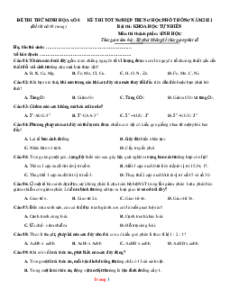 Đề luyện thi TN THPT 2021 môn sinh học chuẩn cấu trúc đề minh họa số 7 (có đáp án và lời giải chi tiết)