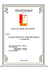 Báo cáo Thực Tập Cơ Bản Mạch Kỹ Thuật Số| Thực tập cơ bản | Trường Đại học Bách khoa Hà Nội