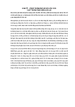 Kinh tế - xã hội TP. Hà Nội 2023: Vượt thách thức bằng nội lực