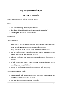 Dàn ý tả cảnh biển (11 mẫu) | Tập làm văn lớp 5