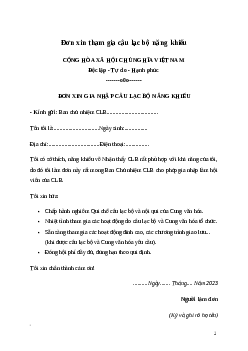 Văn mẫu Viết đơn xin tham gia câu lạc bộ em thích (3 mẫu) | Kết nối tri thức