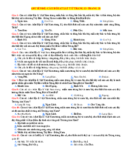 Chuyên đề câu hỏi atlat từ trang 13-trang 20 ôn thi tốt nghiệp THPT (có đáp án)