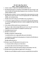 Câu hỏi ôn tập Thực vật học | Học viện Nông nghiệp Việt Nam