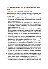 Tự học Microsoft Excel 2010 đơn giản, dễ hiểu nhất