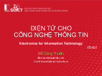 BT và gợi ý giải BT môn Điện tử cho CNTT_Thầy Đỗ Công Thuần| Môn Điện tử cho CNTT| Trường Đại học Bách Khoa Hà Nội