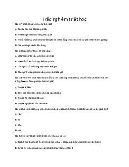 Đề cương ôn tập chương 1: Chủ nghĩa duy vật biện chứng | Đại học Thăng Long