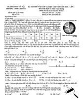 Đề thi thử vào lớp 10 môn Toán (chung) năm 2025 lần 2 trường chuyên ĐHSP Hà Nội
