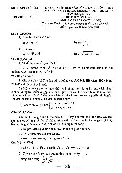 Đề tuyển sinh vào lớp 10 môn Toán năm 2021 – 2022 sở GD&ĐT Hòa Bình
