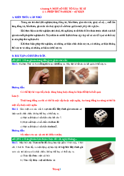 Phương pháp giải Bài 1 Phép thử nghiệm sự kiện Toán 6 Chân trời sáng tạo