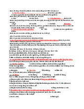 Trắc nghiệm môn sinh học đại cương | Đại học Y Dược Huế