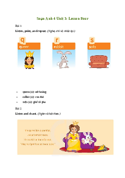 Giải Tiếng Anh lớp 4 Unit 3: Lesson Four | Family and Friends