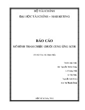 Báo cáo Mô hình tham chiếu chuỗi cung ứng - Đại học Tài chính - Marketing