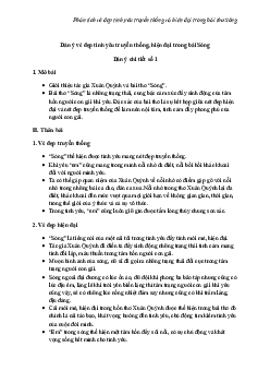 Phân tích vẻ đẹp tình yêu truyền thống và hiện đại trong bài thơ Sóng hay chọn lọc | Văn mẫu lớp 12