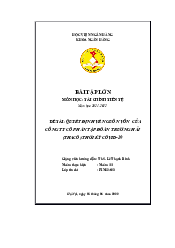 Đề Tài: Quyết Định Về Nguồn Vốn Của CTCP Tập Đoàn Trường Hải (Thaco) Thời Kỳ Covid-19 | Tài Chính Tiền Tệ