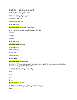 Trắc nghiệm thiết bị cơ sở hạ tầng (có đáp án)