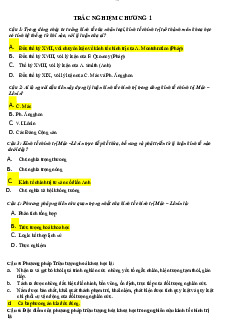 TOP Câu Hỏi Trắc Nghiệm Chương 1 và 2 Môn Kinh tế - Chính trị | Trường Cao đẳng Văn Lang Sài Gòn