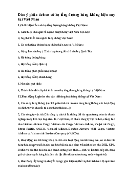 Dàn ý phân tích cơ sở hạ tầng đường hàng hiện chưa có tại Việt Nam