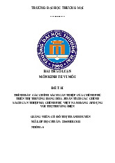 Chính sách can thiệp của chính phủ trên thị trường hàng hóa | Bài thảo luận Kinh tế vi mô