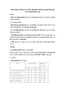 Giải bài tập SGK Địa lý 10 bài 38 ( có đáp án)