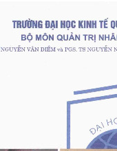 Giáo trình Quản trị nhân lực Phần 1 - ĐH Kinh tế Quốc dân 970459