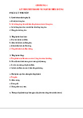 Chương 4: Lý thuyết hành vi người tiêu dùng - Cơ sở và Khái niệm môn Kinh tế vi mô | Trường Đại học Kinh Tế Quốc Dân