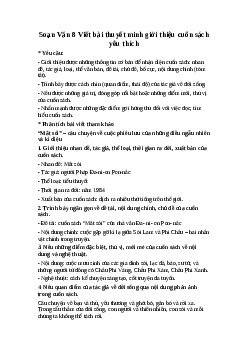 Soạn bài Viết bài thuyết minh giới thiệu cuốn sách yêu thích | Ngữ văn 8 sách Kết nối tri thức