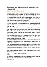 Toán nâng cao dành cho lớp 5: Dạng phân số, hỗn số - Đề 1