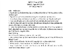 Đề thi cuối kỳ học phần Pháp luật về Y tế và An toàn thực phẩm năm 2024 - 2025 | Đại học Luật Thành phố Hồ Chí Minh