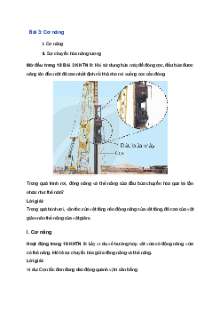 Giải Khoa học tự nhiên 9 Kết nối tri thức Bài 3: Cơ năng