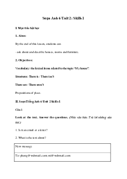 Giải Tiếng Anh 6 Unit 2: Skills 1 | Global Success