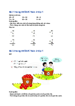 Giải SGK Toán lớp 2 trang 89, 90 Em làm được những gì| Chân trời sáng tạo