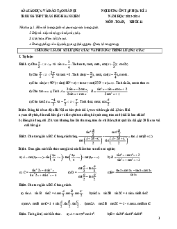 Đề cương ôn tập học kì 1 môn Toán 11 sách Kết nối tri thức với cuộc sống