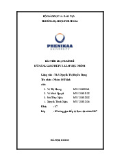 Ô nhiễm môi trường | Bài tiểu luận học phần Kỹ năng giao tiếp và làm việc nhóm | Trường Đại học Phenikaa