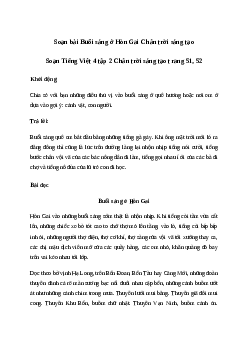 Soạn bài Đọc: Buổi sáng ở Hòn Gai - Tiếng Việt 4 Chân trời sáng tạo
