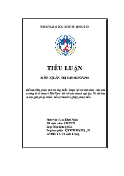 Hãy phân tích những điểm thuận lợi và khó khăn của môi trường kinh doanh Việt Nam đối với các doanh nghiệp | Tiểu luận môn Quản trị kinh doanh