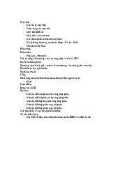 Tìm hiểu về cấu trúc của máy tính - Công nghệ phần mềm | Đại học Lao động - Xã Hội