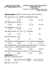 Đề giữa học kỳ 1 Toán 7 năm 2025 – 2026 trường THCS Tống Văn Trân – Ninh Bình