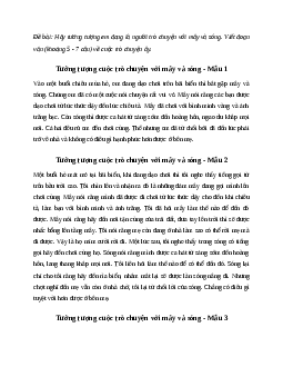 Văn mẫu lớp 6: Viết đoạn văn tưởng tượng về cuộc trò chuyện của em với mây và sóng | Kết nối tri thức