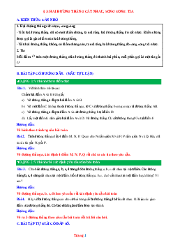 Phương pháp giải Bài 3: Hai đường thẳng cắt nhau song song Toán 6 CTST