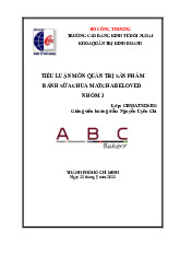 Tiểu luận Bánh sữa chua Matcha Beloved | Môn Quản trị sản phẩm - Trường Cao đẳng Kinh tế Đối ngoại