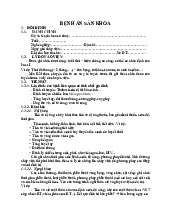 Bệnh án Sản Khoa | PDF