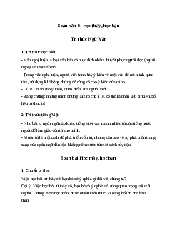 Soạn bài Học thầy, học bạn - Chân trời sáng tạo 6